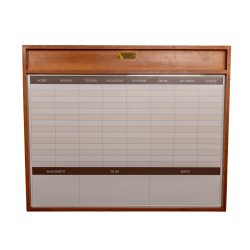 Pizarra de establo magnética con marco Grooming Deluxe de Kentucky Madera Beige