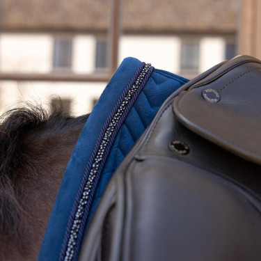 Mantilla Kentucky Velvet Mini Pearls Dressage Marino Azul marino