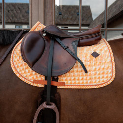 Manta de silla de terciopelo Kentucky estampada Naranja Manta de silla de terciopelo Kentucky estampada Naranja