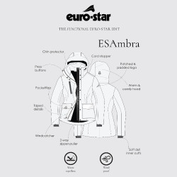 Chaqueta Euro-Star Ambra Negro Chaqueta Euro-Star Ambra Negro