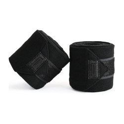 Vendajes de polo Equestrian Stockholm Todo negro brillante