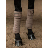 Vendajes de polo Equestrian Stockholm Todo negro brillante