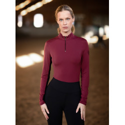Base Layer Equestrian Stockholm Air Breeze Sunshirt mujer Burdeos