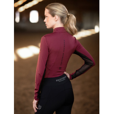 Base Layer Equestrian Stockholm Air Breeze Sunshirt mujer Burdeos