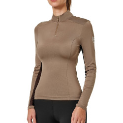 Base Layer Equestrian Stockholm Air Breeze Sunshirt mujer Champán Beige