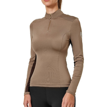 Base Layer Equestrian Stockholm Air Breeze Sunshirt mujer Champán Beige