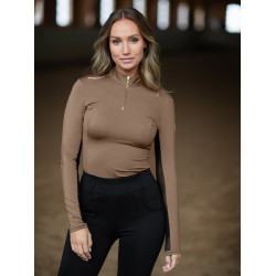Base Layer Equestrian Stockholm Air Breeze Sunshirt mujer Champán Beige