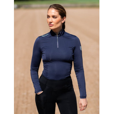 Base Layer Equestrian Stockholm Air Breeze Sunshirt mujer Azul medianoche Azul marino Base Layer Equestrian Stockholm Air Breeze Sunshirt mujer Azul medianoche Azul marino