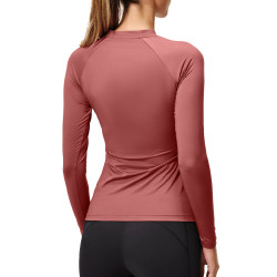 Camiseta térmica Equestrian Stockholm Dynamic para mujer de manga larga Rosa ámbar Blanco