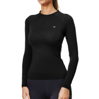 Camiseta térmica Equestrian Stockholm Dynamic para mujer de manga larga Negro