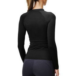 Camiseta térmica Equestrian Stockholm Dynamic para mujer de manga larga Negro