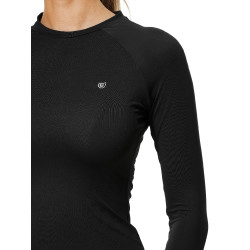 Camiseta térmica Equestrian Stockholm Dynamic para mujer de manga larga Negro