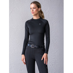 Camiseta térmica Equestrian Stockholm Dynamic para mujer de manga larga Negro