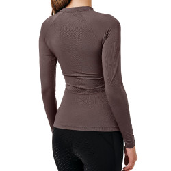 Camiseta térmica Equestrian Stockholm Dynamic para mujer de manga larga Moca moderna Marrón Camiseta térmica Equestrian Stockholm Dynamic para mujer de manga larga Moca moderna Marrón