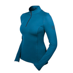 Capa base Equestrian Stockholm Vision de manga larga para mujer Pradera azul