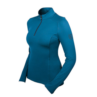 Capa base Equestrian Stockholm Vision de manga larga para mujer Pradera azul