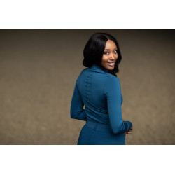 Capa base Equestrian Stockholm Vision de manga larga para mujer Pradera azul