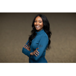 Capa base Equestrian Stockholm Vision de manga larga para mujer Pradera azul