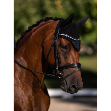 Bonete antimoscas Equestrian Stockholm Todo negro brillante