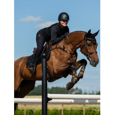 Bonete antimoscas Equestrian Stockholm Todo negro brillante