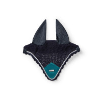 Bonete antimoscas Equestrian Stockholm Todo negro brillante Bonete antimoscas Equestrian Stockholm Todo negro brillante
