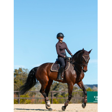 Bonete antimoscas Equestrian Stockholm Marrón dorado