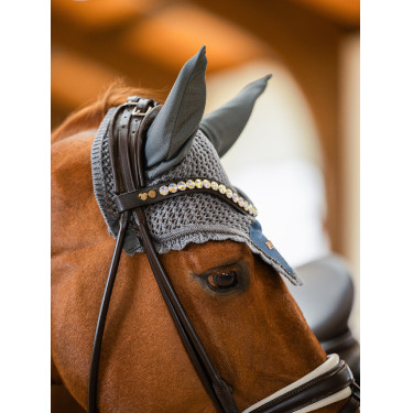 Bonete antimoscas Equestrian Stockholm Azul metalizado