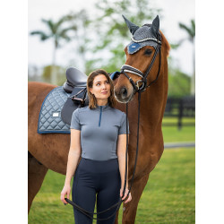 Bonete antimoscas Equestrian Stockholm Azul metalizado