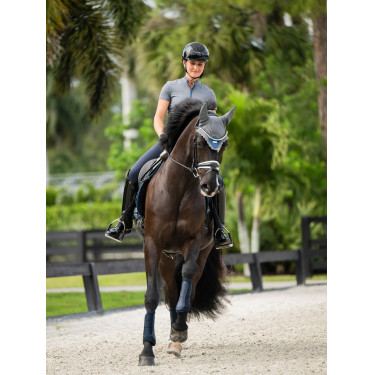 Bonete antimoscas Equestrian Stockholm Azul metalizado