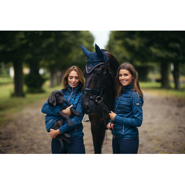 Bonete antimoscas Equestrian Stockholm Azul Mónaco