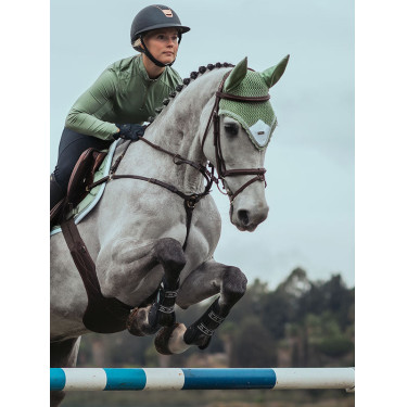 Bonete antimoscas Equestrian Stockholm Pistacho blanco Verde Bonete antimoscas Equestrian Stockholm Pistacho blanco Verde