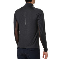 Capa base Equestrian Stockholm Air Breeze Sunshirt para hombre Negro