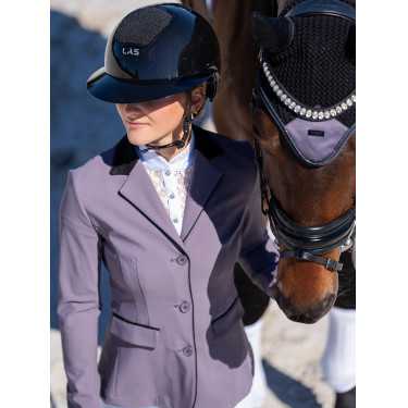 Capucha antimoscas Equestrian Stockholm con cancelación de ruido Violeta oscuro