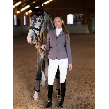 Capucha antimoscas Equestrian Stockholm con cancelación de ruido Violeta oscuro