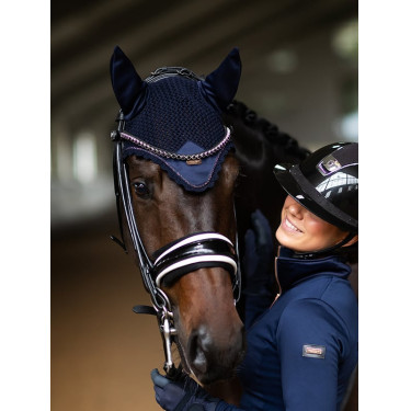 Capucha antimoscas Equestrian Stockholm moderna Rubor laguna Azul