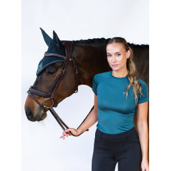 Capucha antimoscas Equestrian Stockholm moderna Azul verde azulado