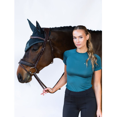 Capucha antimoscas Equestrian Stockholm moderna Azul verde azulado