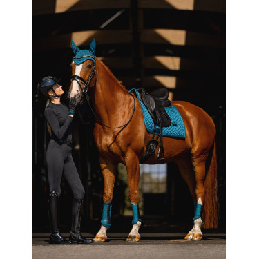 Capucha antimoscas Equestrian Stockholm moderna Azul verde azulado