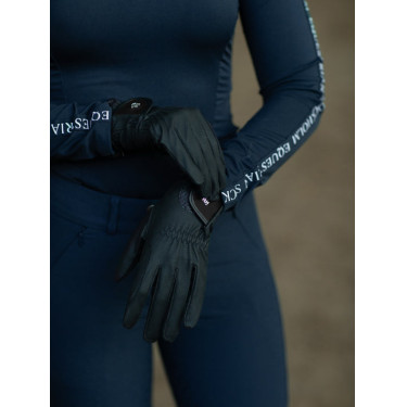 Guantes de equitación Equestrian Stockholm Motion Edición negra Negro Guantes de equitación Equestrian Stockholm Motion Edición negra Negro