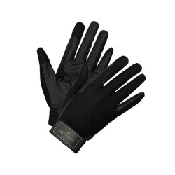 Guantes de equitación Equestrian Stockholm Summer Negro oro
