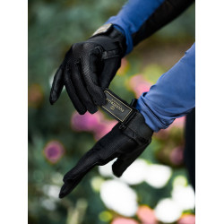 Guantes de equitación Equestrian Stockholm Summer Negro oro