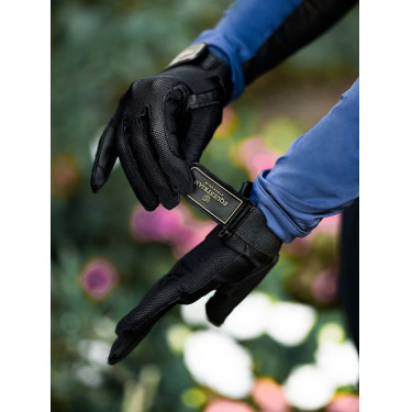 Guantes de equitación Equestrian Stockholm Summer Negro oro