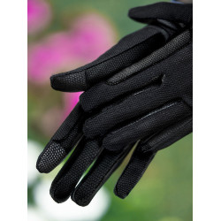 Guantes de equitación Equestrian Stockholm Summer Negro oro