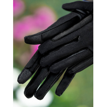 Guantes de equitación Equestrian Stockholm Summer Negro oro