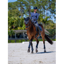 Guarniciones de doma Equestrian Stockholm de malla Azul medianoche Azul marino Guarniciones de doma Equestrian Stockholm de malla Azul medianoche Azul marino