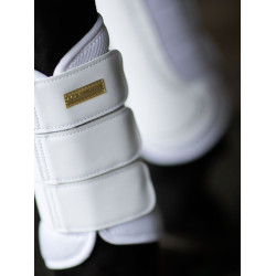 Guarniciones de doma Equestrian Stockholm de malla Blanco dorado Azul marino