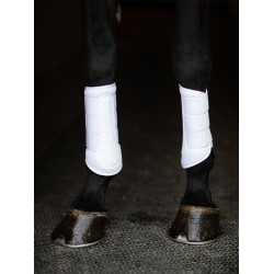 Guarniciones de doma Equestrian Stockholm de malla Blanco dorado Azul marino