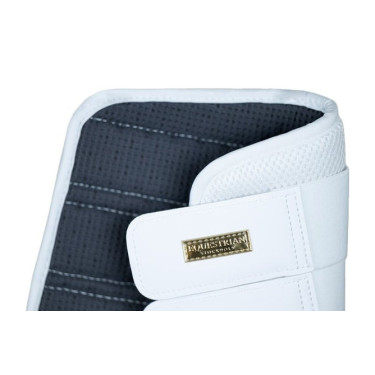 Guarniciones de doma Equestrian Stockholm de malla Blanco dorado Azul marino