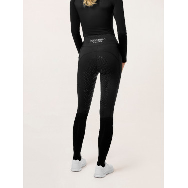 Leggings de equitación Equestrian Stockholm Movement para mujer Edición negra Negro