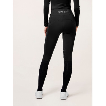 Leggings de equitación Equestrian Stockholm Movement para mujer Edición negra Negro